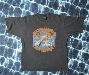 Vintage 2004 Biketoberfest Daytona Beach Pumpkin Biker Graphic T-Shirt